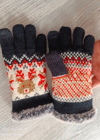 Renkli Örgü Bohem Eldivenleri - Görsel 2