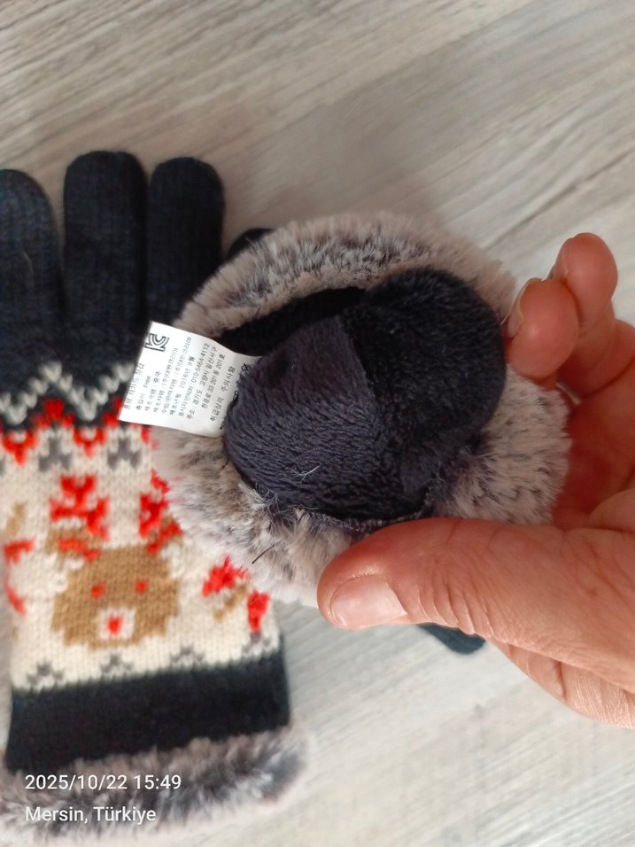 Renkli Örgü Bohem Eldivenleri - Görsel 3