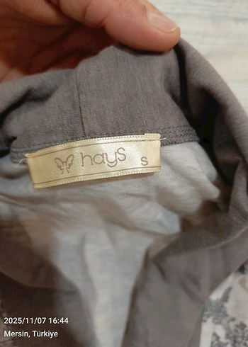 Bohem Tarz Gri Mini Desenli Kadın Sabahlık - Görsel 3