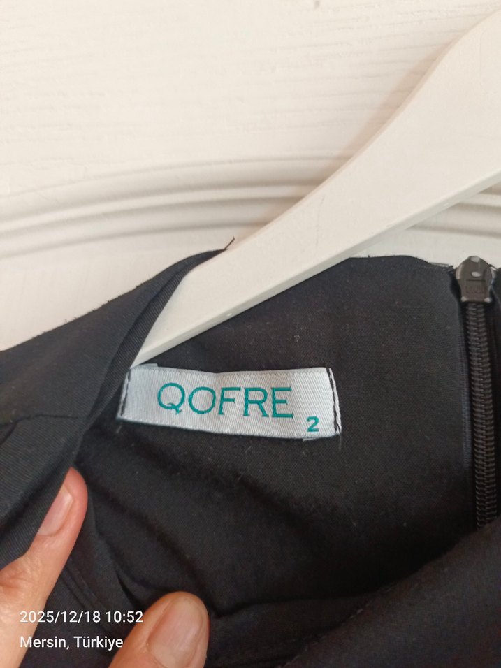 Drapeli Siyah Uzun Kollu Kadın elbise - Görsel 4