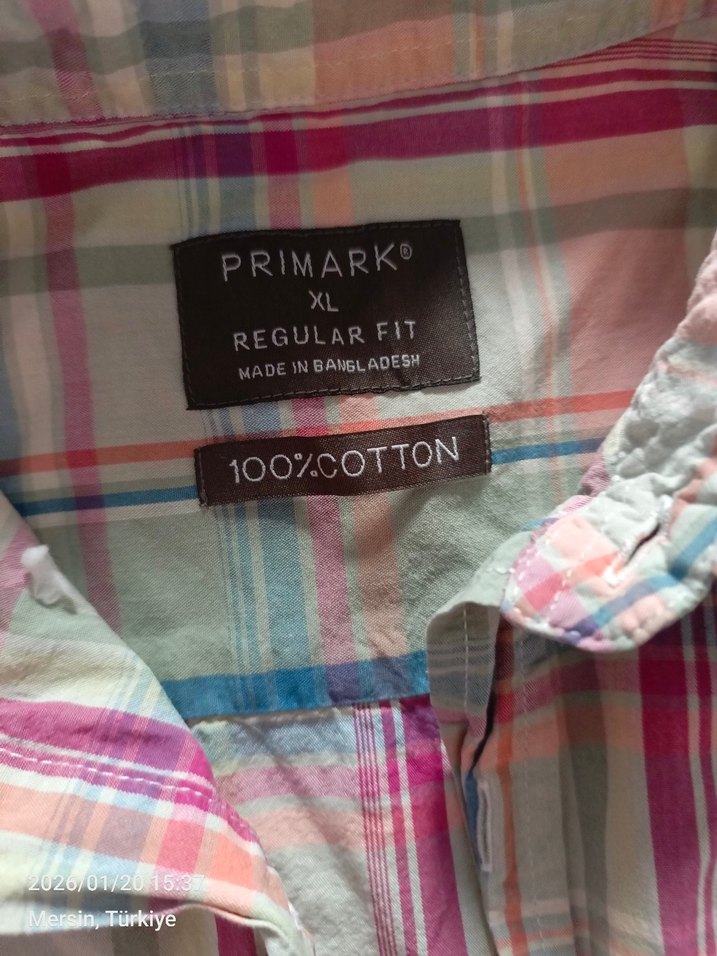 Erkek Kısa Kollu Renkli Ekose Gömlek - Görsel 3