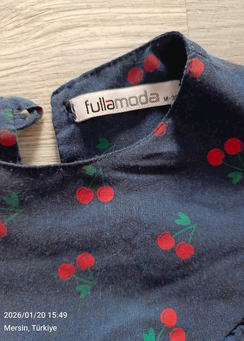 Mavi Desenli Volanlı Hamile Bluzu - Görsel 2