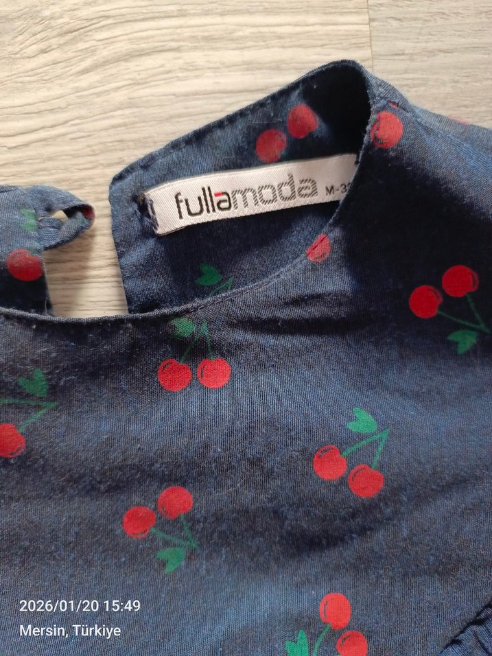 Mavi Desenli Volanlı Hamile Bluzu - Görsel 2