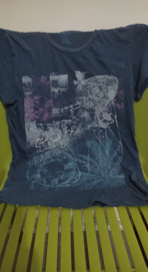 Baskılı Kısa Kollu Mavi Tişörtü - Görsel 3