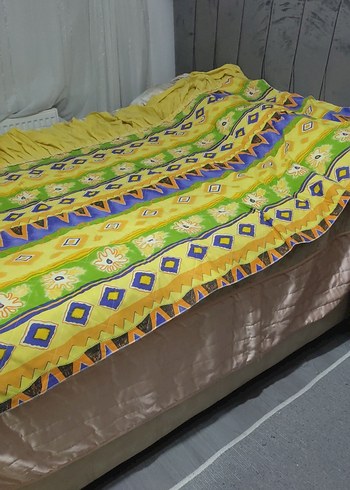 Çocuklar için renkli desenli tekstil battaniye - Görsel 3