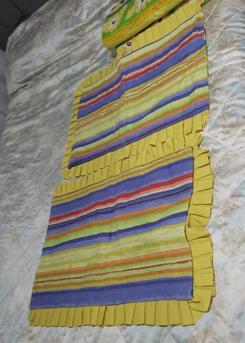 Çocuklar için renkli desenli tekstil battaniye - Görsel 6