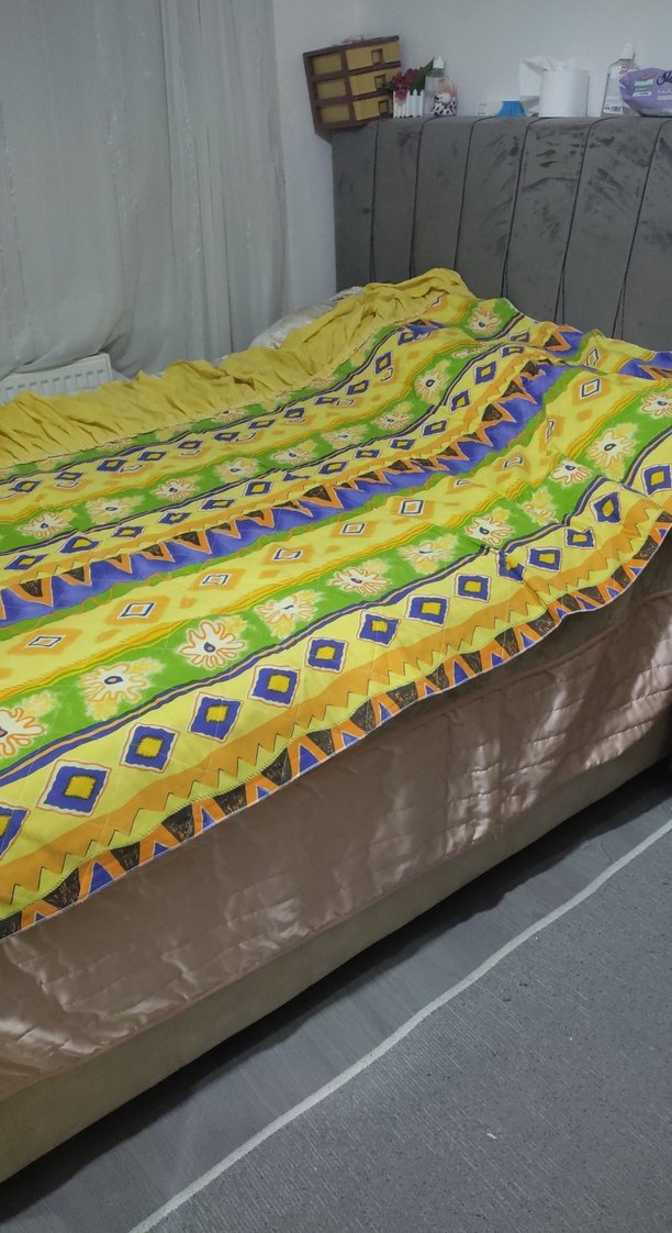 Çocuklar için renkli desenli tekstil battaniye - Görsel 3