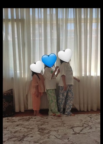 Bohem Gri Beyaz Düz Perde - Görsel 2