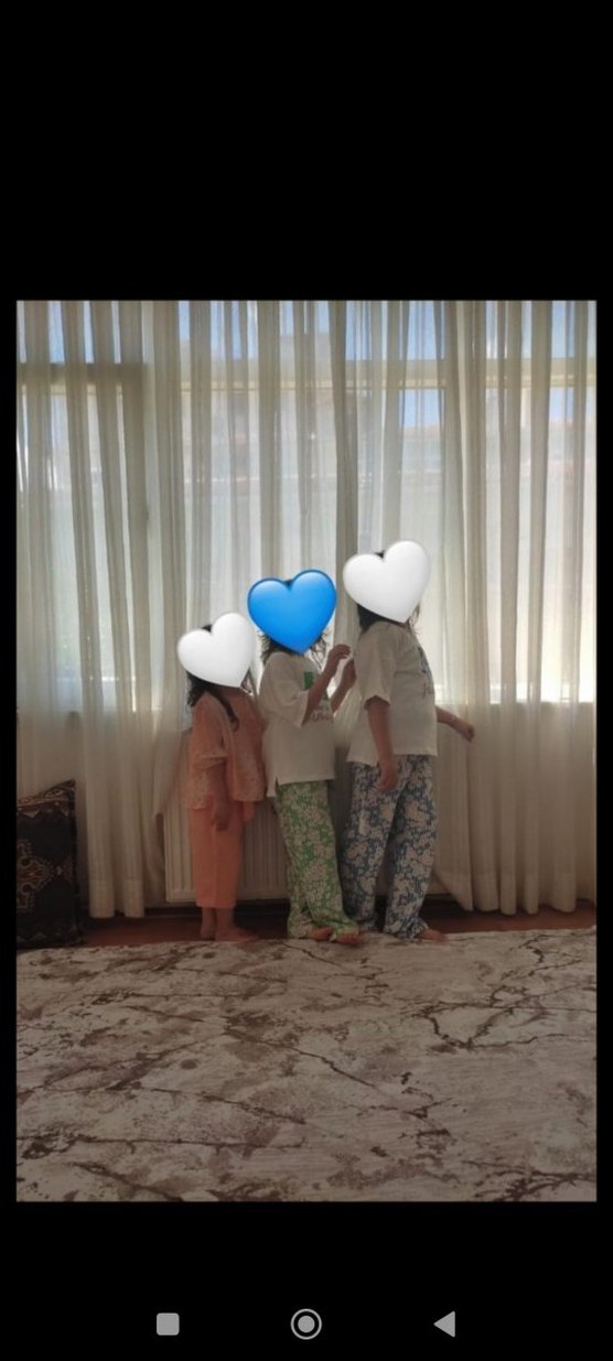 Bohem Gri Beyaz Düz Perde - Görsel 2