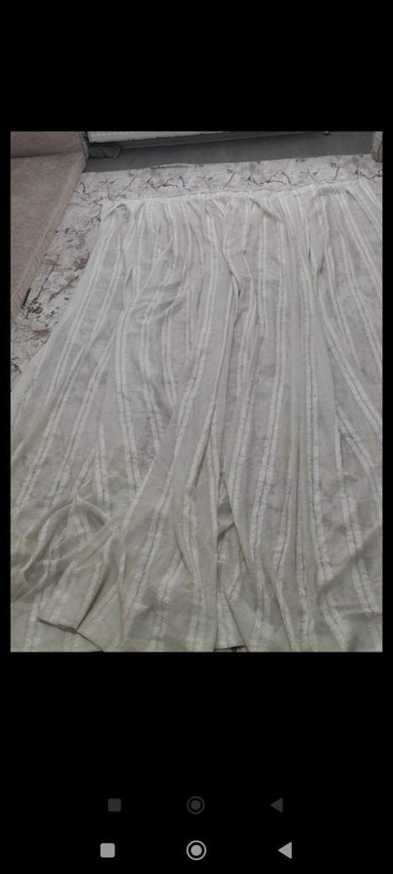 Bohem Gri Beyaz Düz Perde - Görsel 4