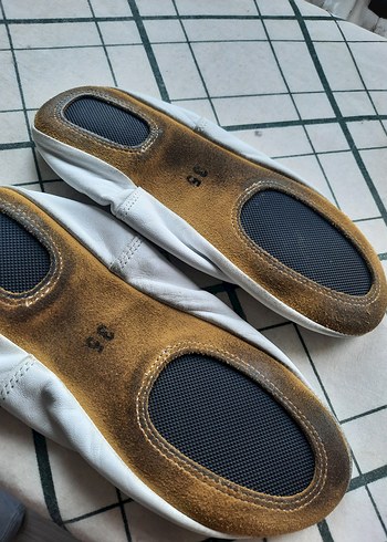 Kız Çocuk Beyaz Lastikli Bale Ayakkabısı - Görsel 2