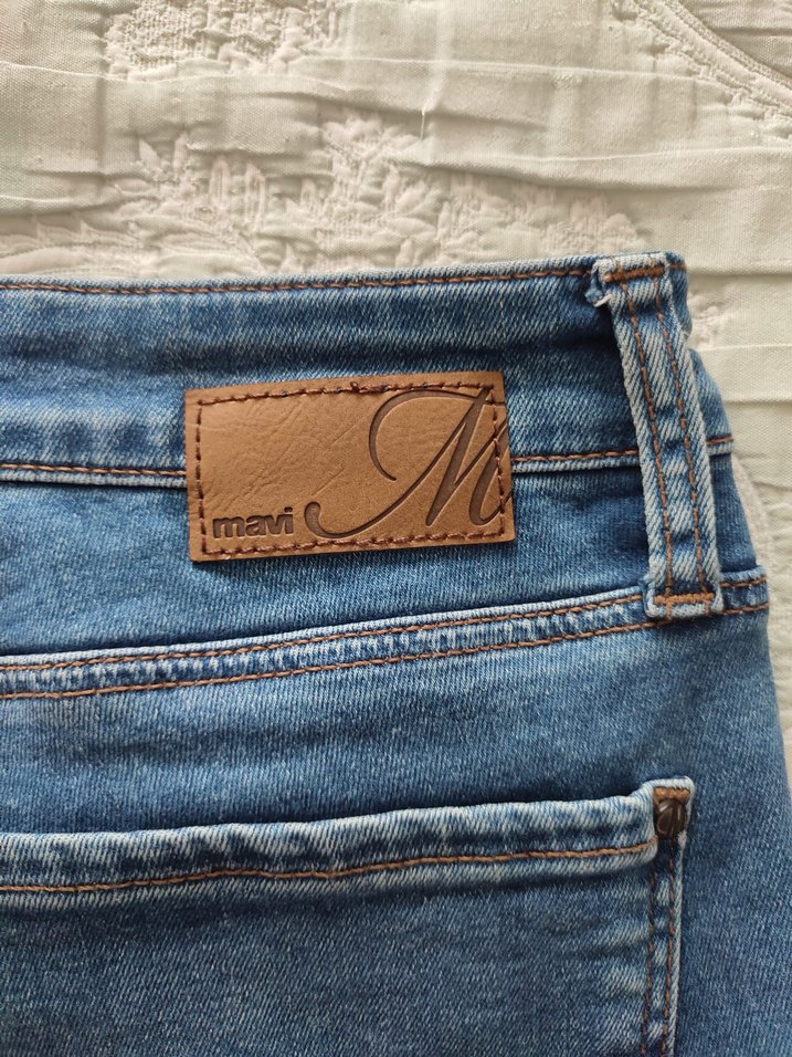 Kadın Mavi Slim Fit Kot Pantolon - Görsel 5