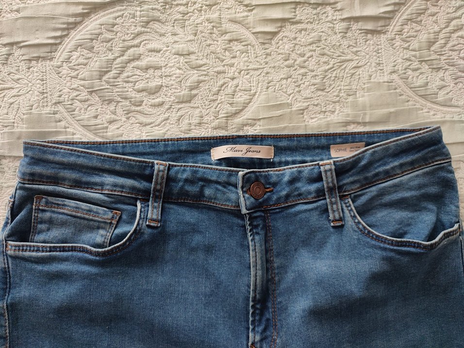 Kadın Mavi Slim Fit Kot Pantolon - Görsel 3