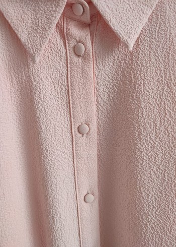 Pembe Uzun, Balon Kollu Gömlek - Görsel 5