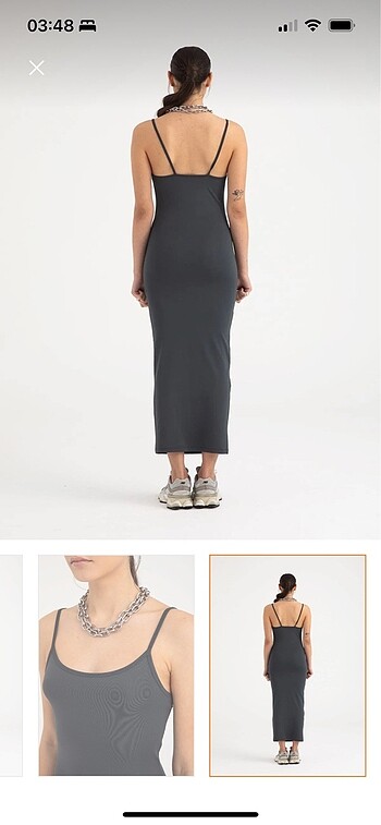 Bershka Sheismono gri elbise