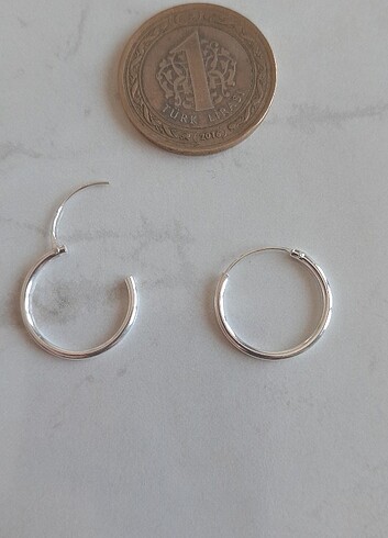 Gümüş Halka Küpe  - Görsel 5