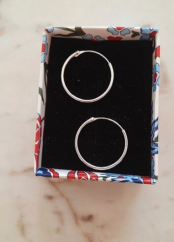 Gümüş Halka Küpe  - Görsel 8