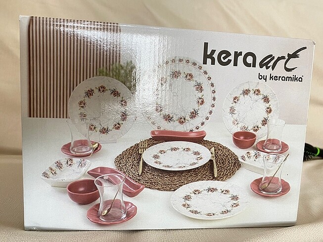 Keramika 4 kişilik kahvaltı takımı