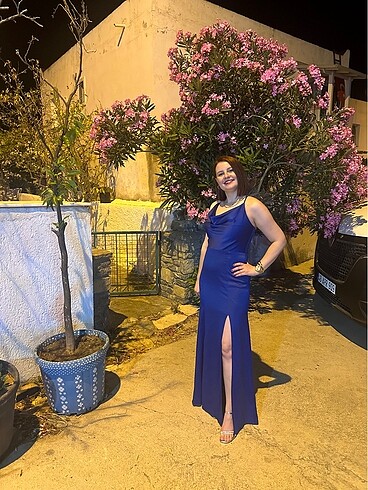 Şaka mavisi abiye