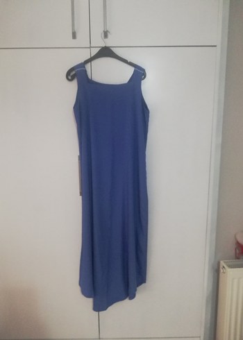 Mavi Salaş Uzun Kolsuz Elbise - Görsel 3