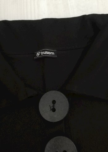 Düğmeli Siyah  Bolero - Görsel 4