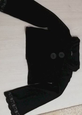 Düğmeli Siyah  Bolero - Görsel 2