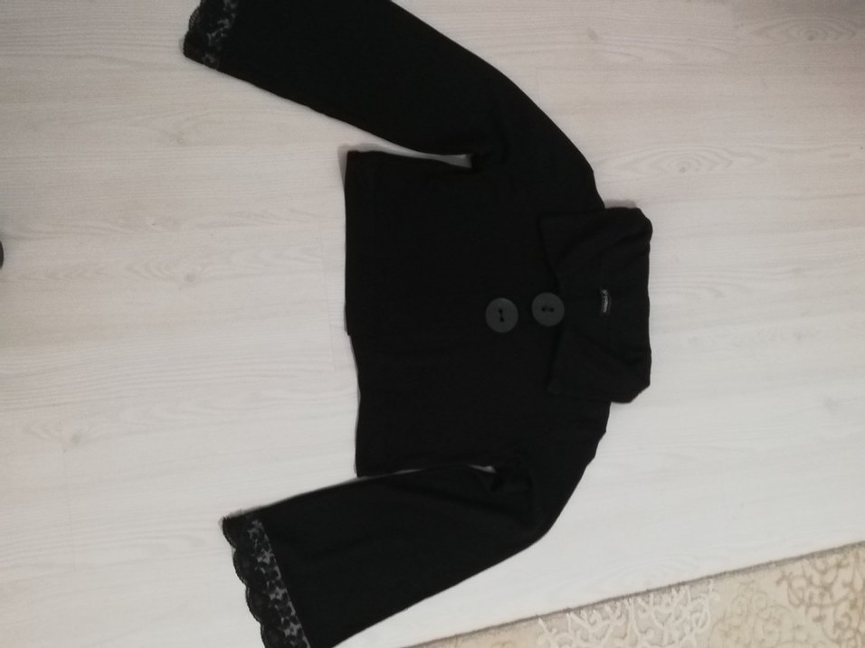 Düğmeli Siyah  Bolero - Görsel 2