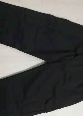 Siyah Kadın Midi Kumaş Pantolon - Görsel 3