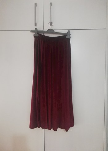 Bordo kiloş Uzun Kadın Etek - Görsel 4