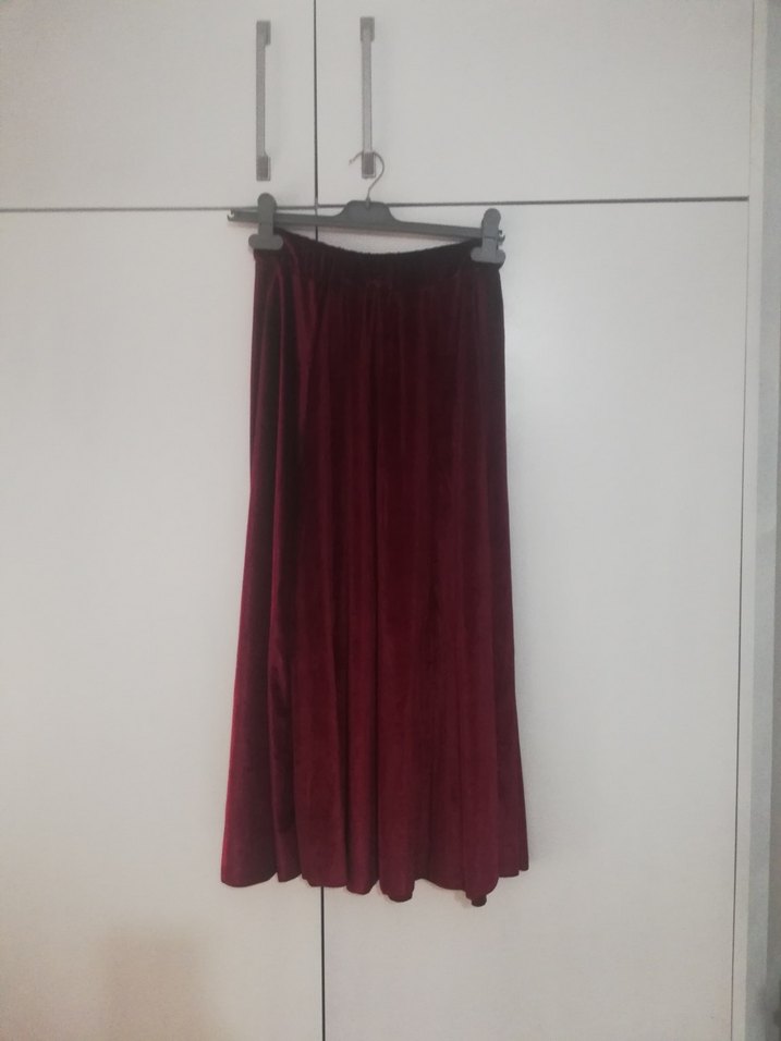 Bordo kiloş Uzun Kadın Etek - Görsel 4