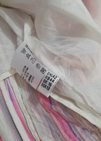 Pembe Çizgili Düğmeli Kadın ceket - Görsel 4