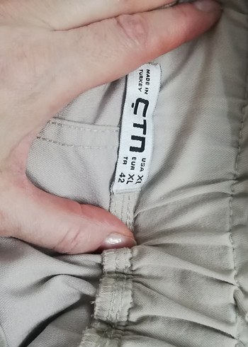 Bej KadınKargo Pantolon - Görsel 3