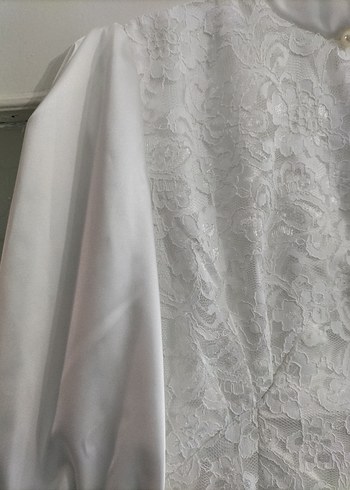 Uzun Kollu Vintage A Kesim Gelinlik - Görsel 5