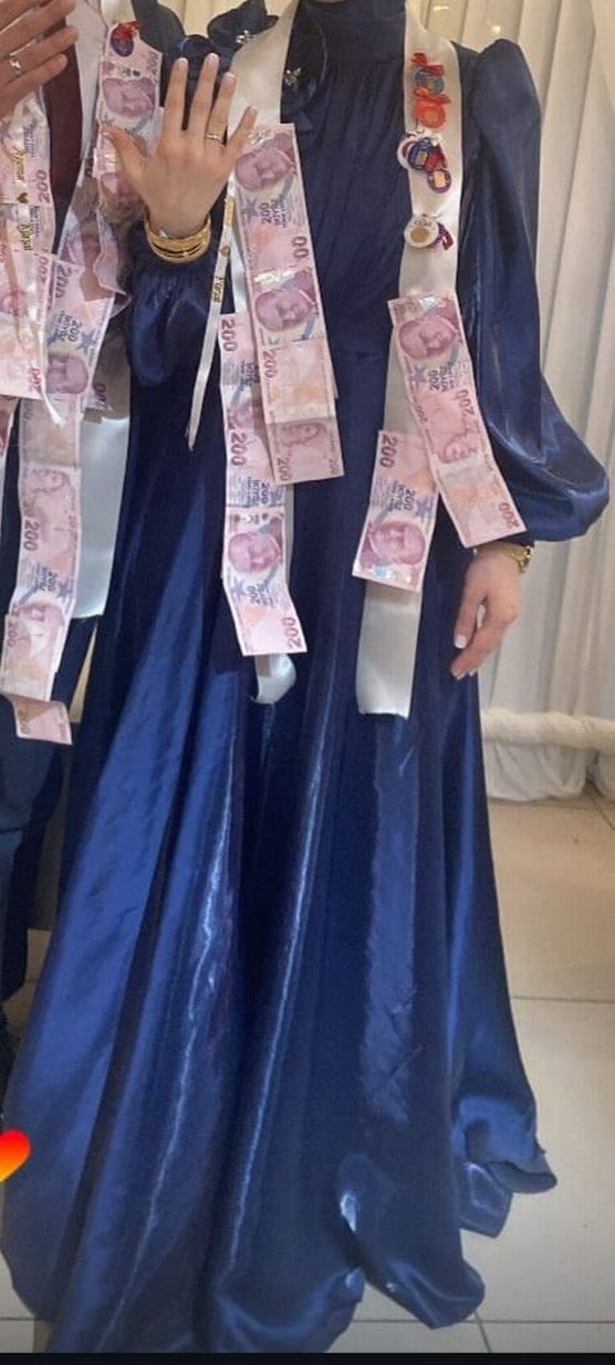 Parlak Mavi Uzun Drapeli Bohem Abiye - Görsel 2