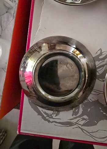 Bohem Tarzı Çok Renkli Puantiyeli kahve  Tabak Seti 4 adet - Görsel 3