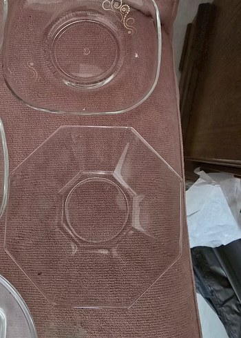 Bej Desensiz Cam çay Tabak 8 adet - Görsel 4