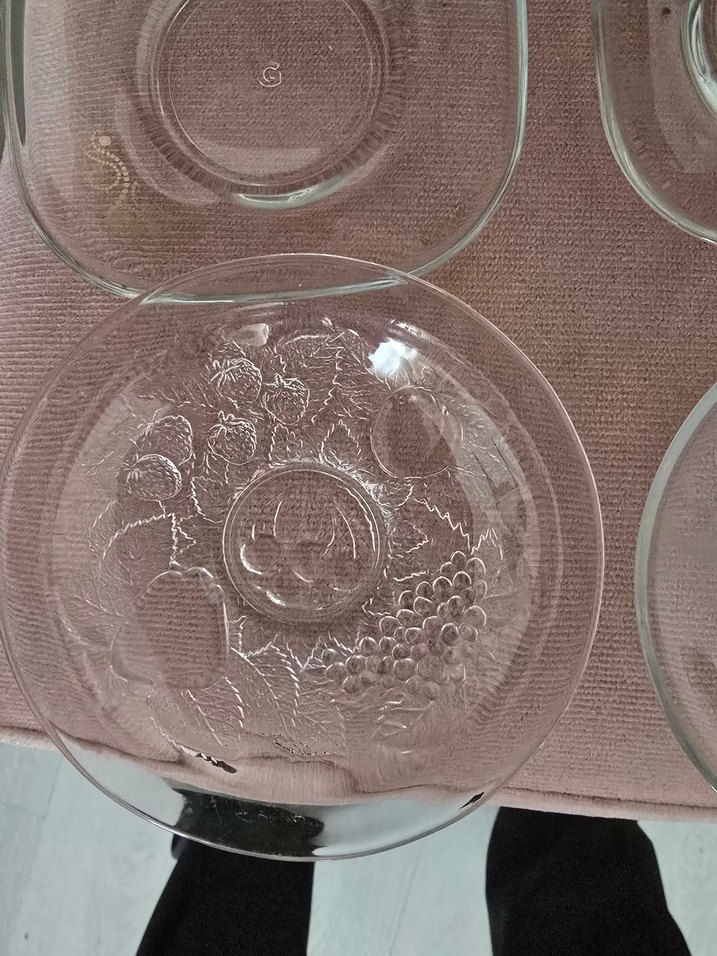 Bej Desensiz Cam çay Tabak 8 adet - Görsel 2