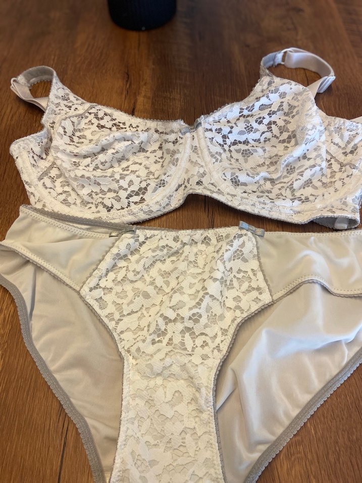 Beyaz Vintage Dantel Sütyen ve Külot Takımı - Görsel 2