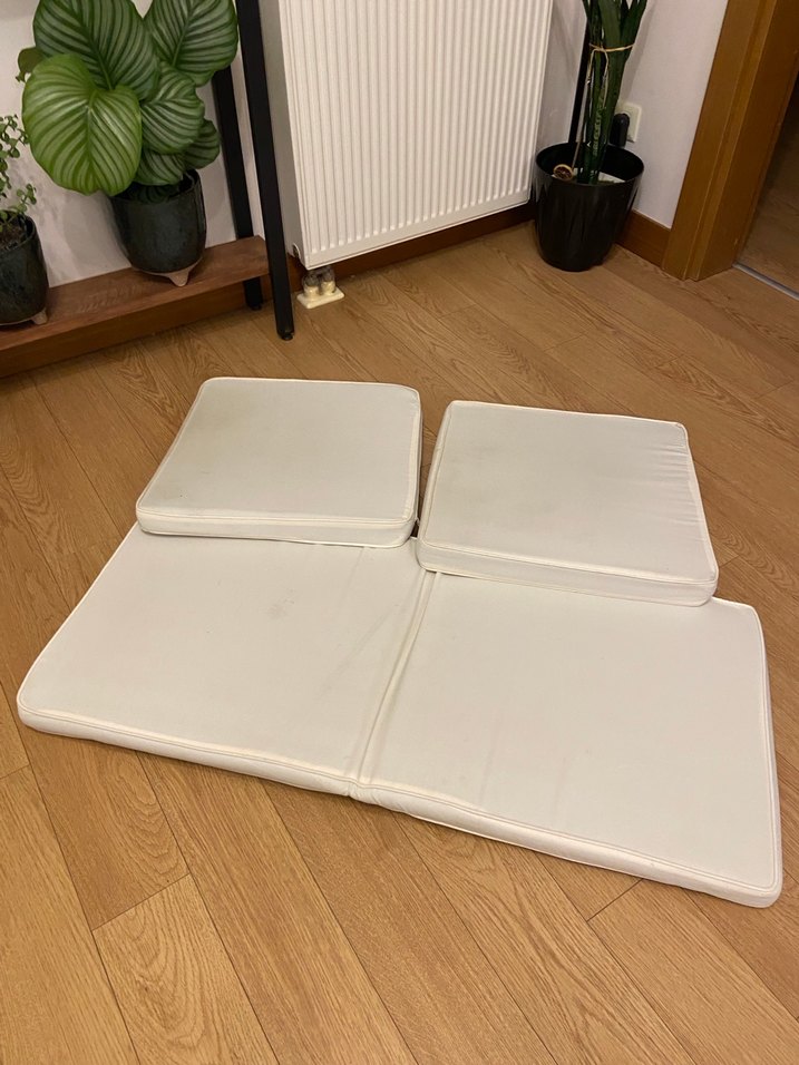 Beyaz Düz Minder Seti - Görsel 3