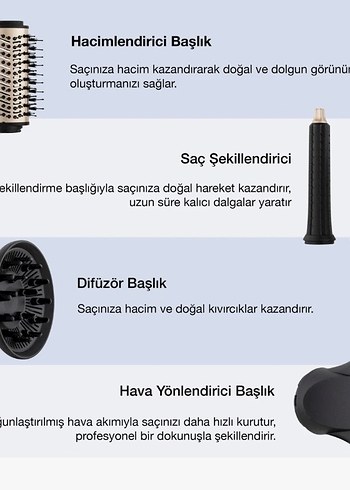 Fakir Airwav Altın Saç Şekillendirici Seti - Görsel 4