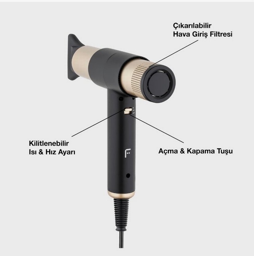 Fakir Airwav Altın Saç Şekillendirici Seti - Görsel 3