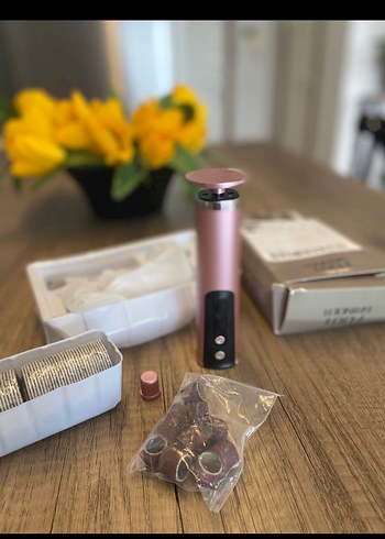 Pembe Elektrikli Manikür Seti - Görsel 3