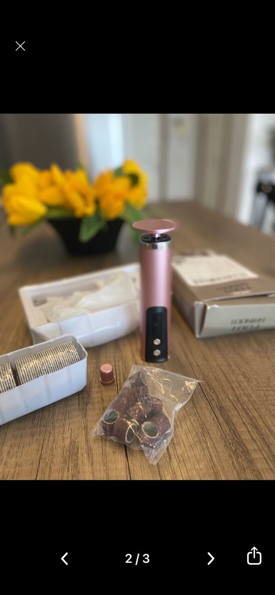 Pembe Elektrikli Manikür Seti - Görsel 2