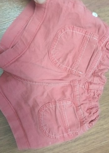 Kız Çocuk Düğmeli Pembe Rahat Şort - Görsel 4