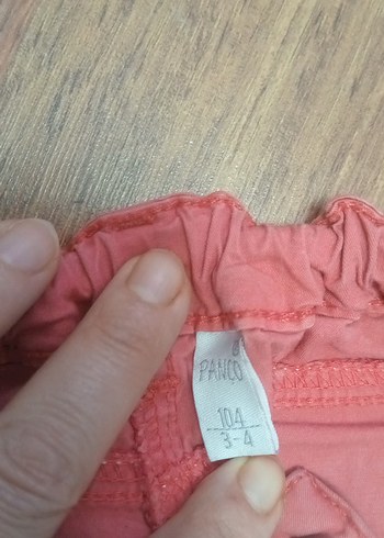 Kız Çocuk Düğmeli Pembe Rahat Şort - Görsel 3