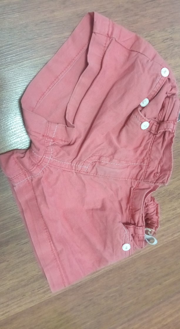 Kız Çocuk Düğmeli Pembe Rahat Şort - Görsel 2