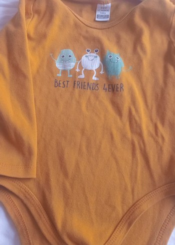 Uzun Kollu turuncui Bebek Body - Görsel 3