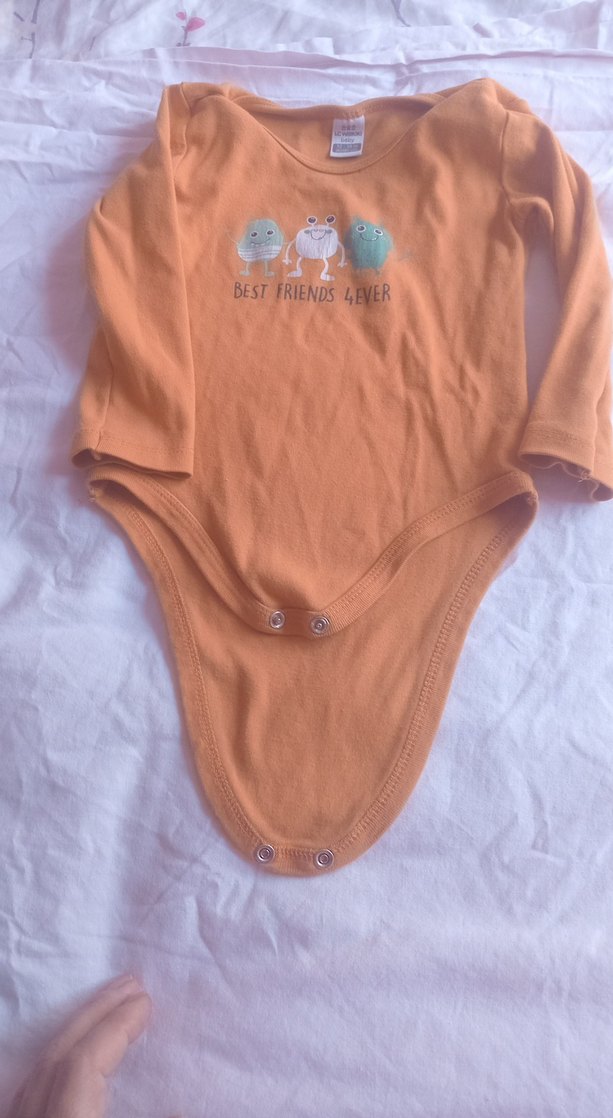 Uzun Kollu turuncui Bebek Body - Görsel 4