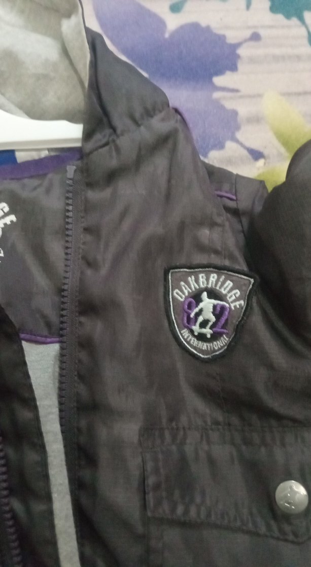 Mor Fermuarlı Erkek Çocuk Ceket - Görsel 5