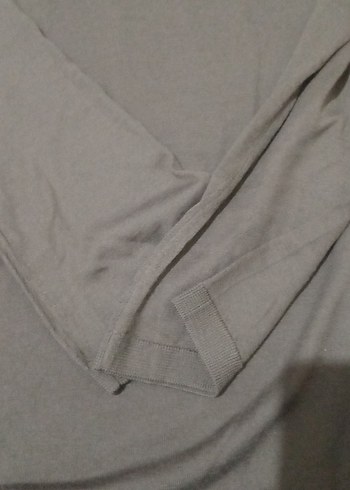 Gri Kadın Uzun Kollu Boğazlı Triko - Görsel 5